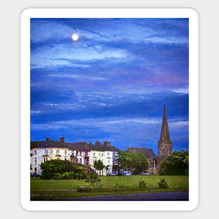 The Moon Rising Over Silloth Sticker